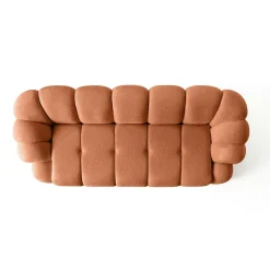 Canapé 3 places terracotta design arrondi ONDA