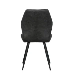Chaise anthracite motif damier (lot de 2) LOMBARDIE