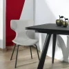 Chaise beige avec dossier en T, revêtement nettoyable (lot de 2) LOMBARDIE
