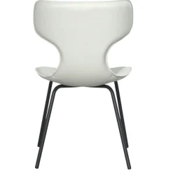 Chaise beige avec dossier en T, revêtement nettoyable (lot de 2) LOMBARDIE