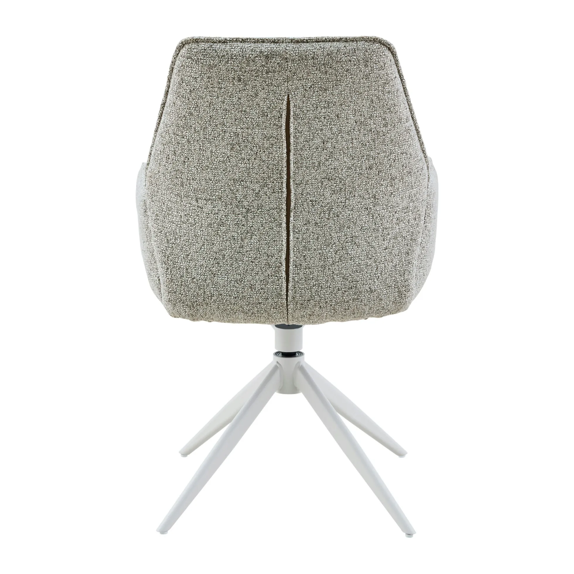 Chaise beige chiné pivotante à accoudoirs (lot de 2) CORTINA