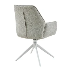 Chaise beige chiné pivotante à accoudoirs (lot de 2) CORTINA