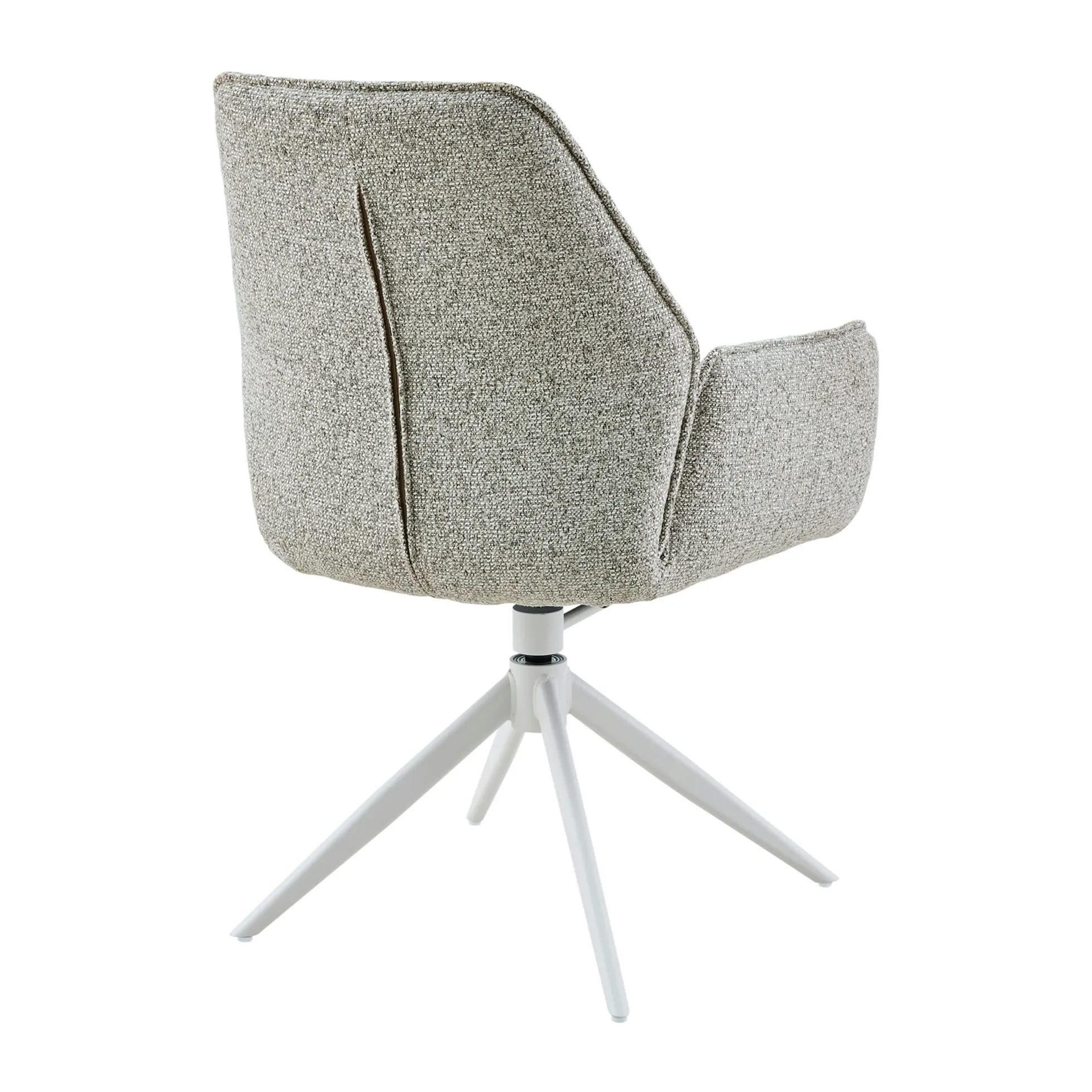 Chaise beige chiné pivotante à accoudoirs (lot de 2) CORTINA