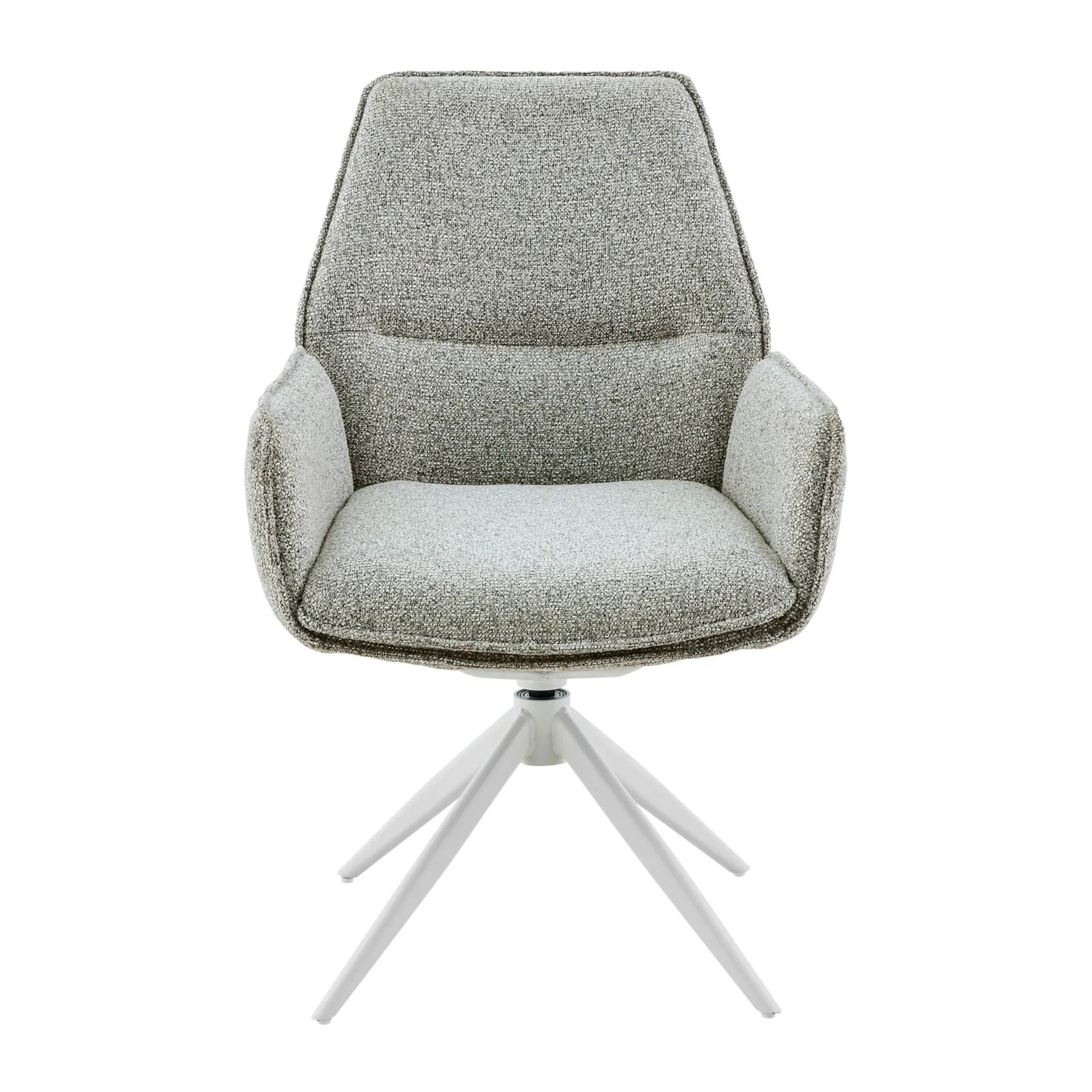 Chaise beige chiné pivotante à accoudoirs (lot de 2) CORTINA