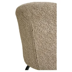 Chaise beige en bouclette avec dossier rond (lot de 2) MONTREUX
