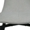 Chaise beige pivotante en velours avec passepoil (lot de 2) LOMBARDIE