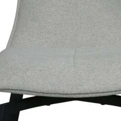 Chaise beige pivotante en velours avec passepoil (lot de 2) LOMBARDIE