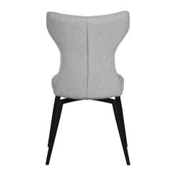 Chaise beige pivotante en velours avec passepoil (lot de 2) LOMBARDIE