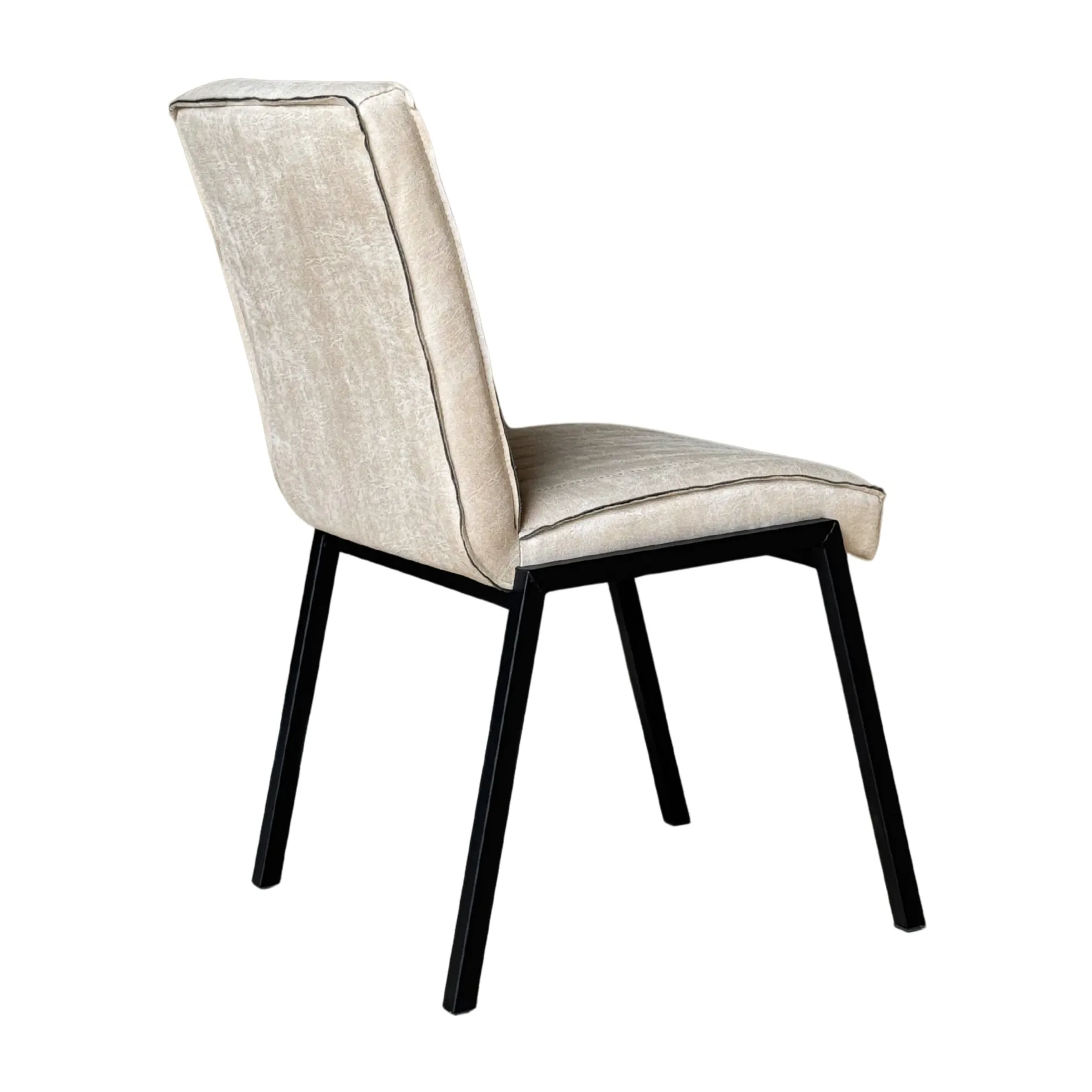 Chaise beige rembourrée à bandes (lot de 2) CORTINA