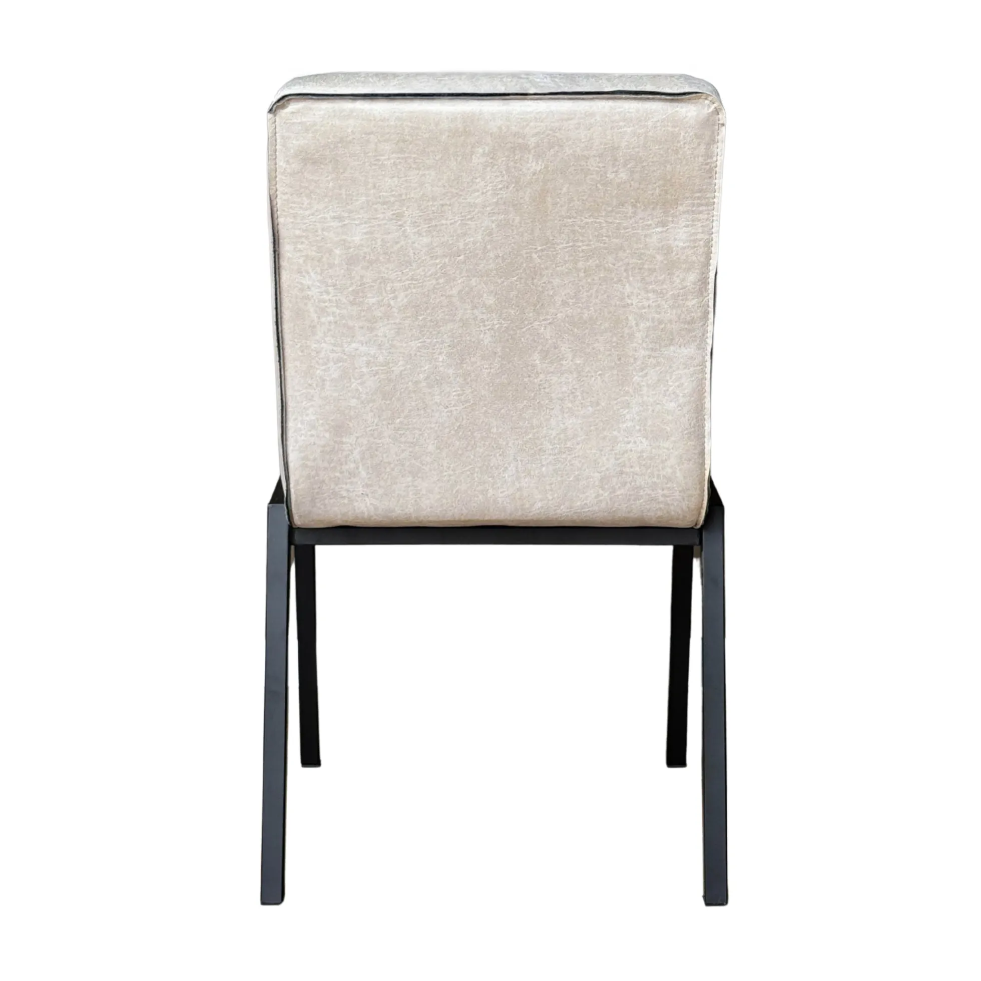 Chaise beige rembourrée à bandes (lot de 2) CORTINA