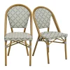 Chaise bistrot grise en textilène (lot de 2) TORANO