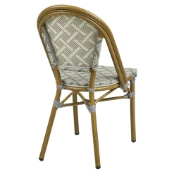 Chaise bistrot grise en textilène (lot de 2) TORANO