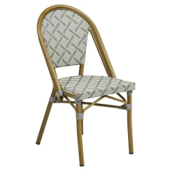 Chaise bistrot grise en textilène (lot de 2) TORANO