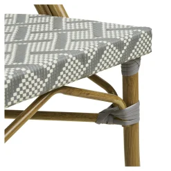 Chaise bistrot grise en textilène (lot de 2) TORANO