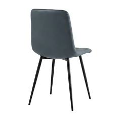 Chaise bleu arctique motif damier (lot de 2) LORA