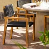 Chaise bois et cordage noir intérieur / extérieur (lot de 2) HOOGE