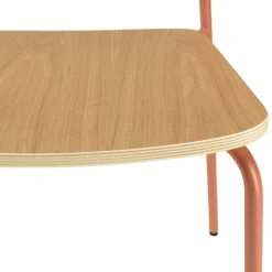 Chaise bois et métal terracota style écolier (lot de 2) TIM