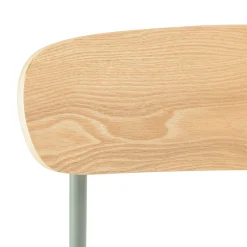 Chaise bois et métal vert pale style écolier (lot de 2) TIM