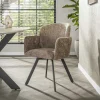 Chaise bureau pivotante beige chaud texturé (lot de 2) CREEK