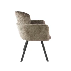 Chaise bureau pivotante beige chaud texturé (lot de 2) CREEK