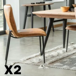 Chaise camel à dossier courbe (lot de 2) OKA