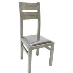 Chaise classique bois et assise marron ATTAN
