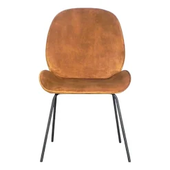 Chaise contemporaine en velours doré FLORENCE (lot 2)