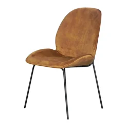 Chaise contemporaine en velours doré FLORENCE (lot 2)