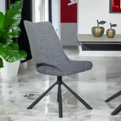 Chaise contemporaine pivotante anthracite (lot de 2) LIGURIE