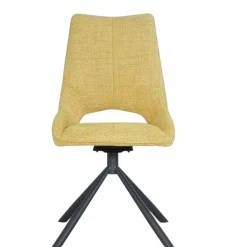 Chaise contemporaine pivotante moutarde (lot de 2) LIGURIE