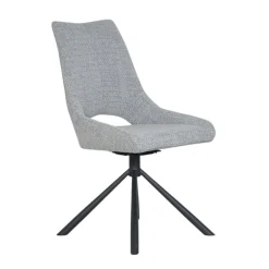 Chaise contemporaine pivotante grise (lot de 2) LIGURIE