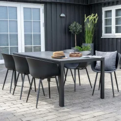 Chaise coque noire en polypropylène (lot de 2)