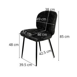 Chaise cosy en tissu beige (lot de 2) IENA