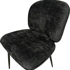 Chaise cosy en tissu noir (lot de 2) IENA