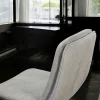 Chaise de bar en velours gris à double coussinage (lot de 2) OKA