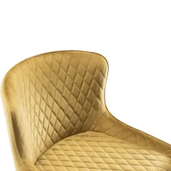 Chaise de bar en velours moutarde (lot de 2) ARLINGTON