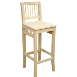 Chaise de Bar Hévéa 38x41x105cm MAORI