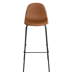 Chaise de bar marron TIM (lot de 2)