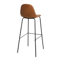Chaise de bar marron TIM (lot de 2)