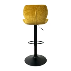 Chaise de bar moderne en velours doré réglable en hauteur (lot de 2) PALERME