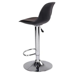 Chaise de bar moderne pivotante, pied chromé (lot de 2)