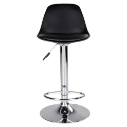 Chaise de bar moderne pivotante, pied chromé (lot de 2)