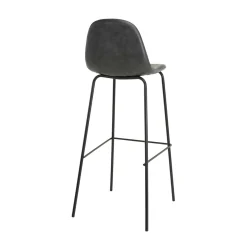 Chaise de bar noir TIM (lot de 2)