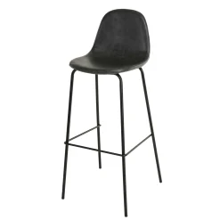 Chaise de bar noir TIM (lot de 2)