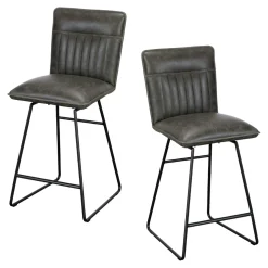 Chaise de bar pivotante gris used OKA (lot de 2)