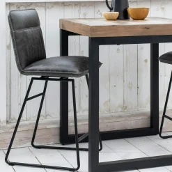 Chaise de bar pivotante gris used OKA (lot de 2)