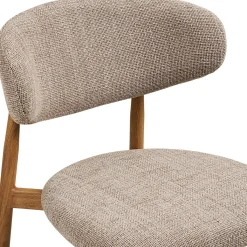 Chaise de bar sable avec repose-pieds effet bois clair (lot de 2) AMSTERDAM