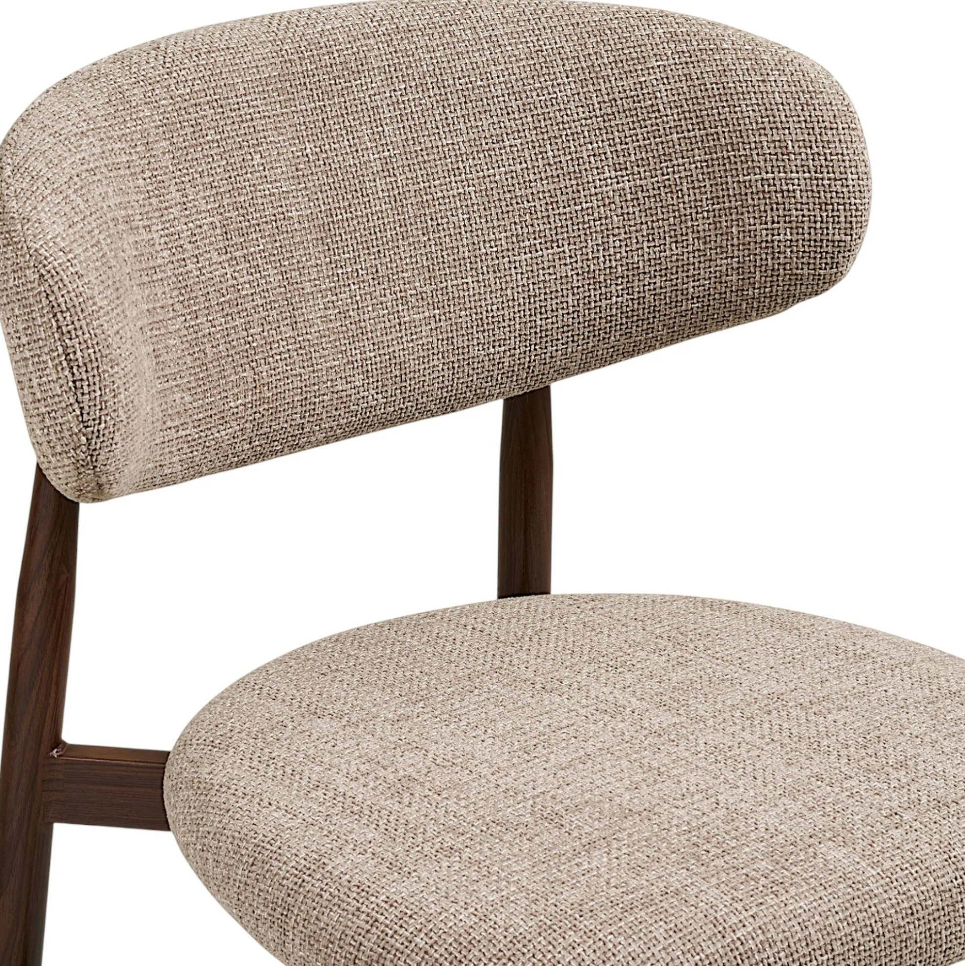 Chaise de bar sable avec repose-pieds effet bois foncé (lot de 2) AMSTERDAM