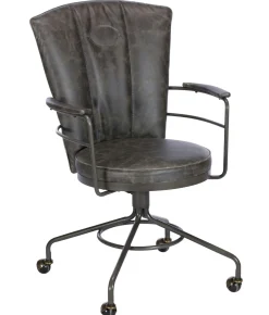 Chaise de bureau industrielle grise BRISBANE