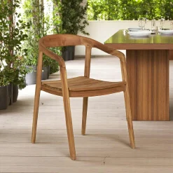 Chaise de jardin design en teck (lot de 2) MENDOZA